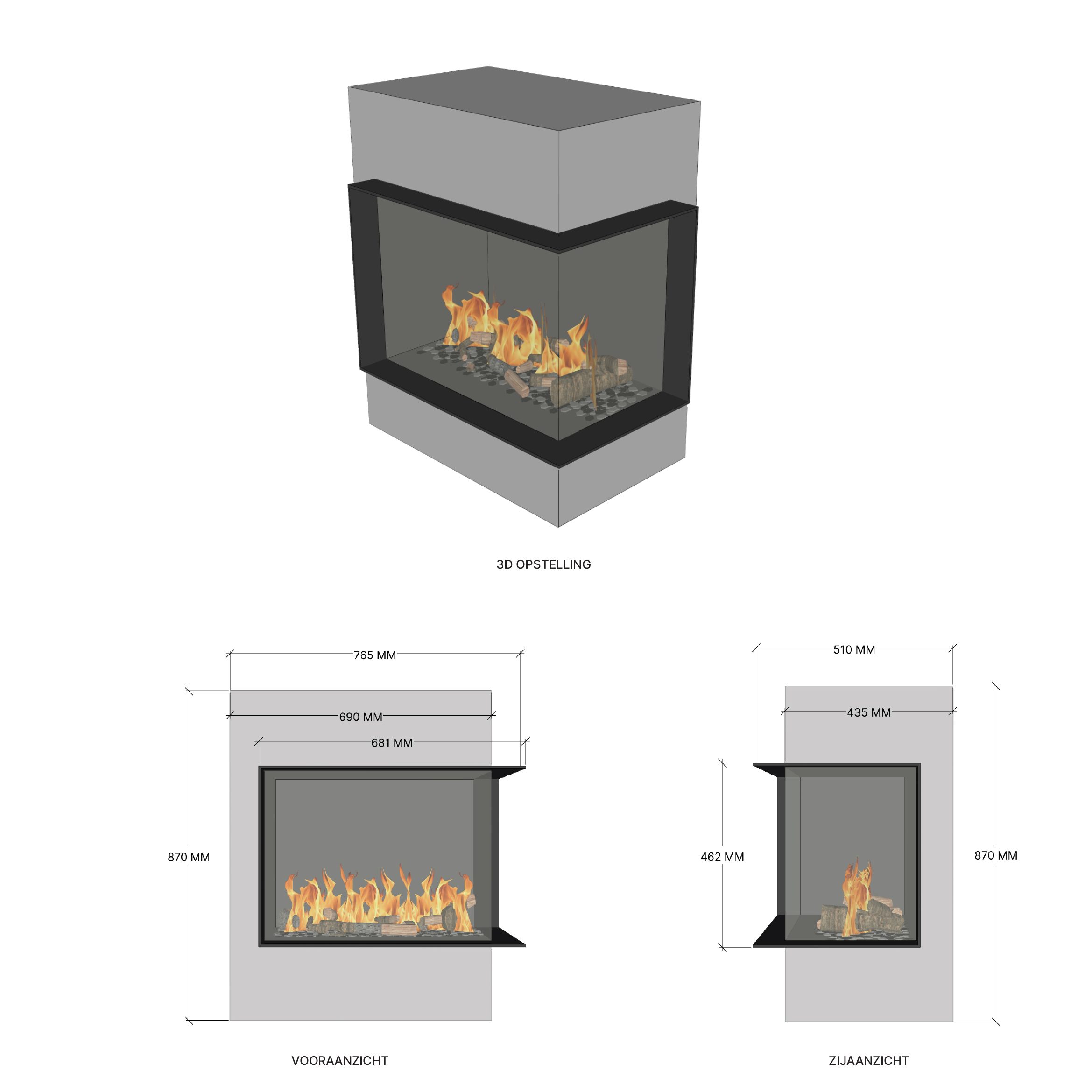 Website - afmetingen Elu fire Corner 60-45