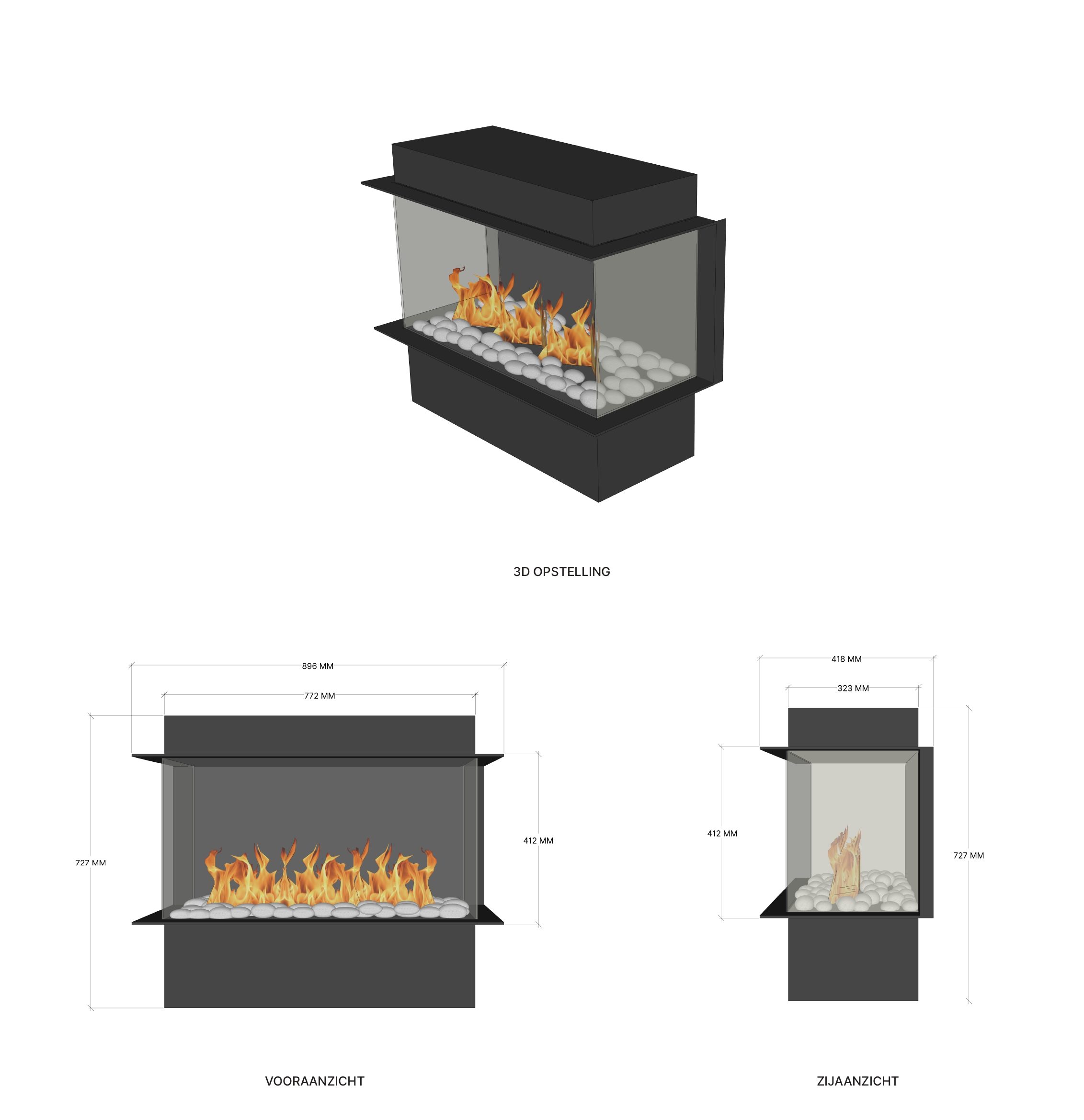 Web_Afmetingen - Elu Slimline three sided medium